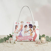 Bride Tote Bag, Cherry Bridal shower gift, Bachelorette Purse, Honeymoon handbag, Customized Wedding Bags