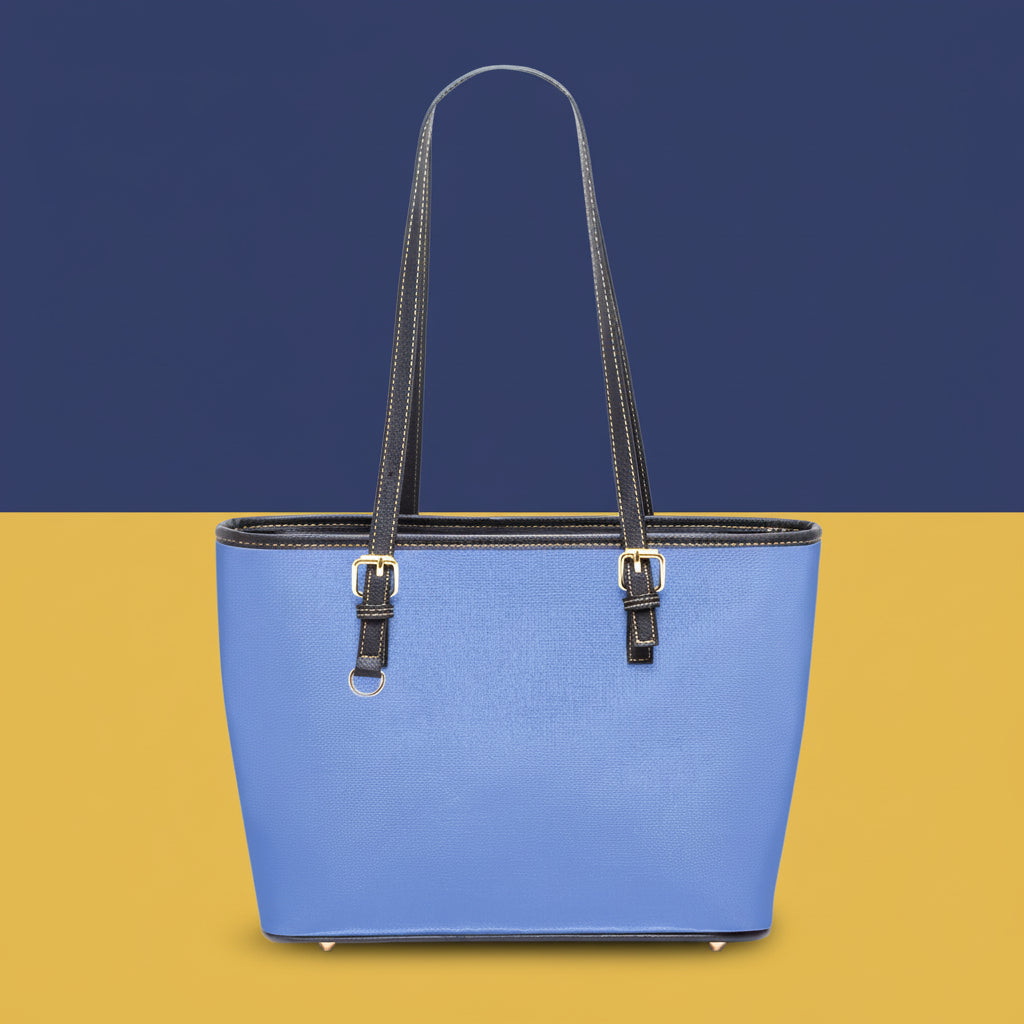 Cornflower Blue Handbag | Blue Leather Handbag