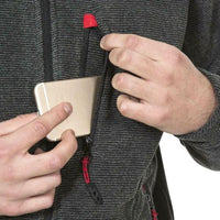 Trespass Jynx fleece jacket chest zip pocket shown holding a phone