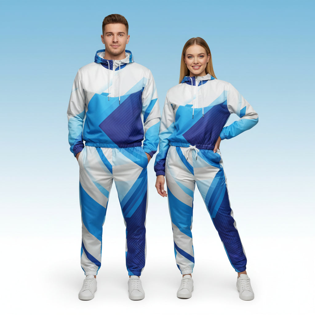 Blue White Windbreaker | Women&