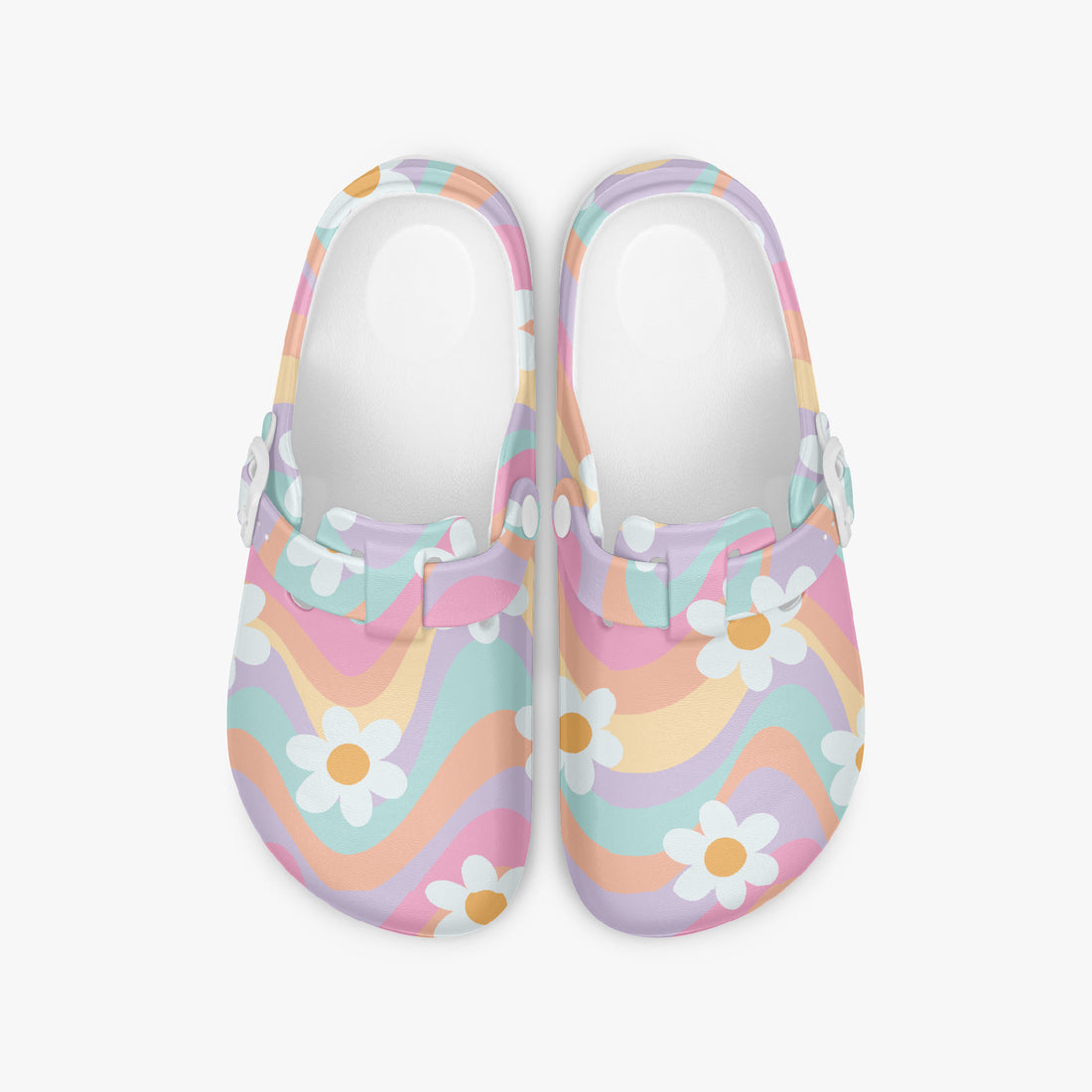 Daisy Floral Multi Coloured EVA Clogs Nurse Work Shoes