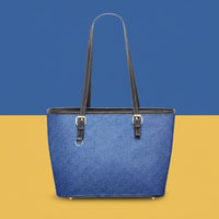 Denim Blue Handbag | Blue Leather Handbag