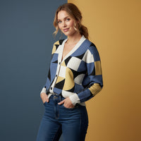 Patterned Knitted Cardigan | Unisex Aesthetic Luxury Jacquard Knit