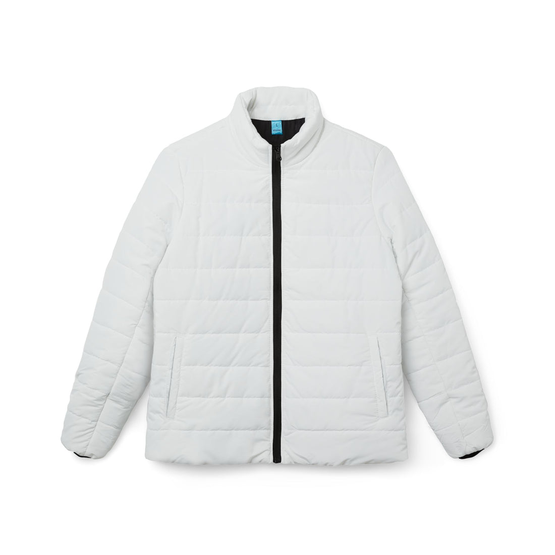 White Puffer Coat | Elegant Plain White Full-Zip Puffer
