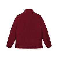 Burgundy Puffer Coat | Plain Deep Red Quilted Outerwear