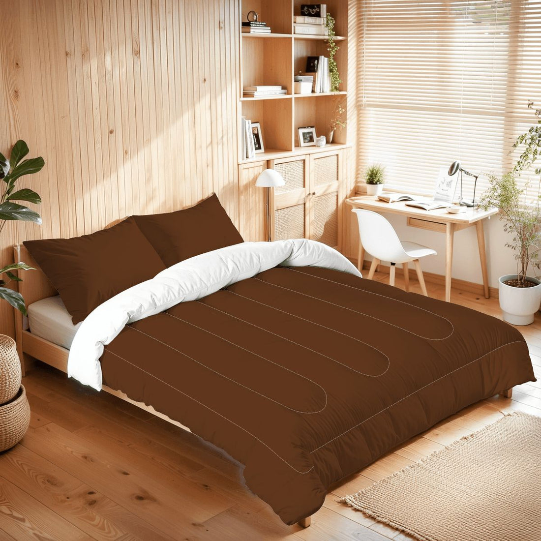 Queen Brown Comforter Set