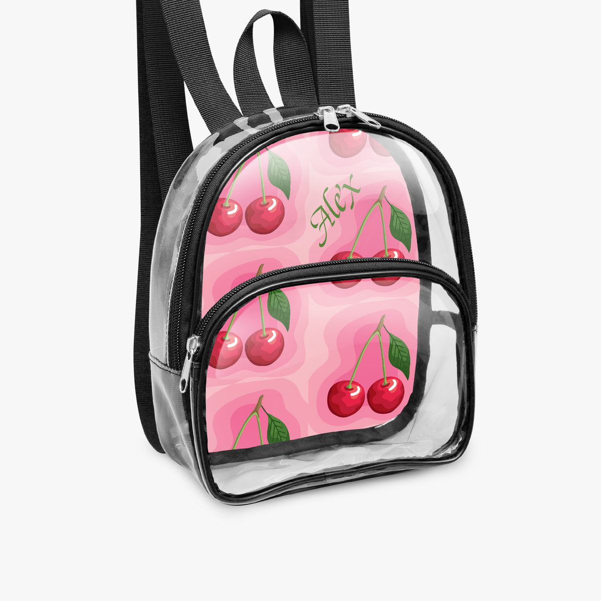 cherry mini backpack Clear with Name Size:1/32 Backpacks & Daypacks Made of lightweight high PacBak HandyBonk-Banzai Black (Regular