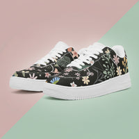 Black Floral Sneakers | Floral Black Shoes