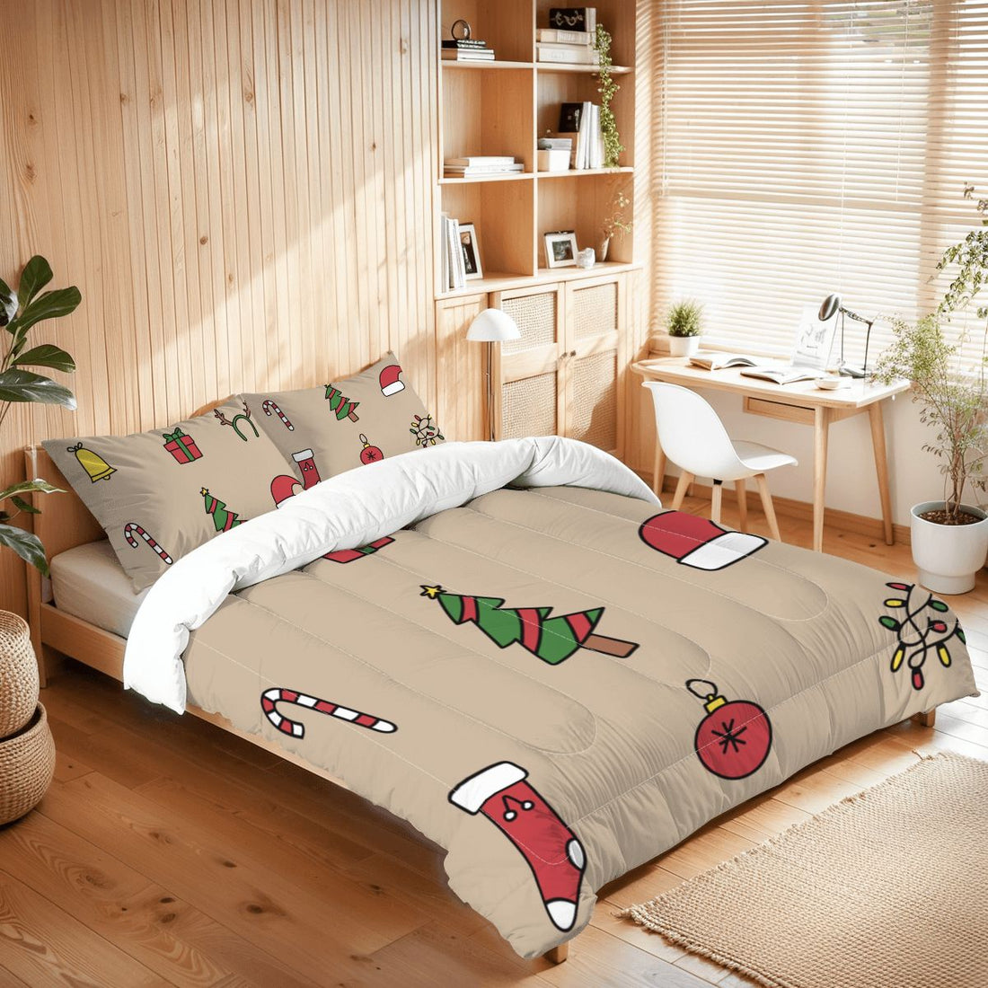 Brown Holiday Christmas Bedding Sets Queen