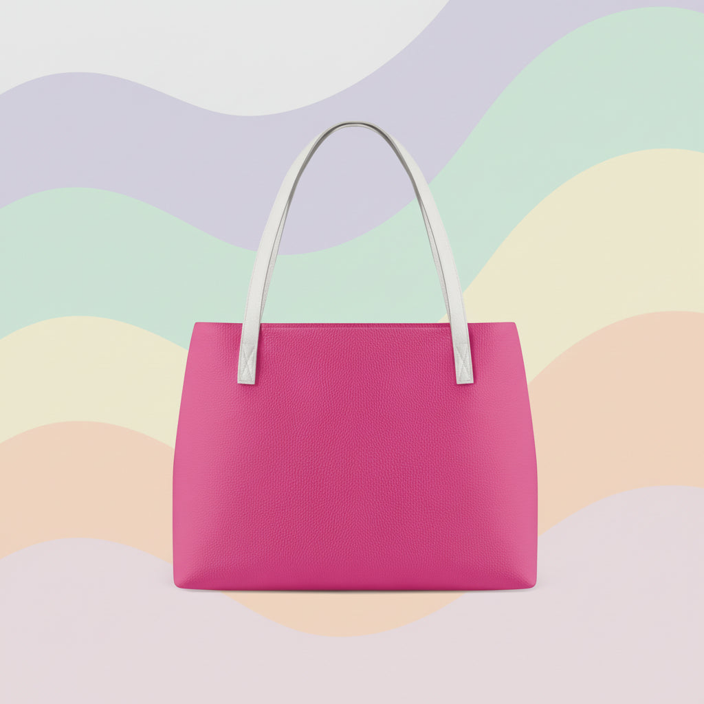 Hot Pink Tote Handbag | Pink Shoulder Handbag