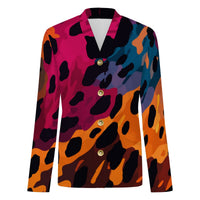 Multi Colour Leopard Print Buttoned Cardigan