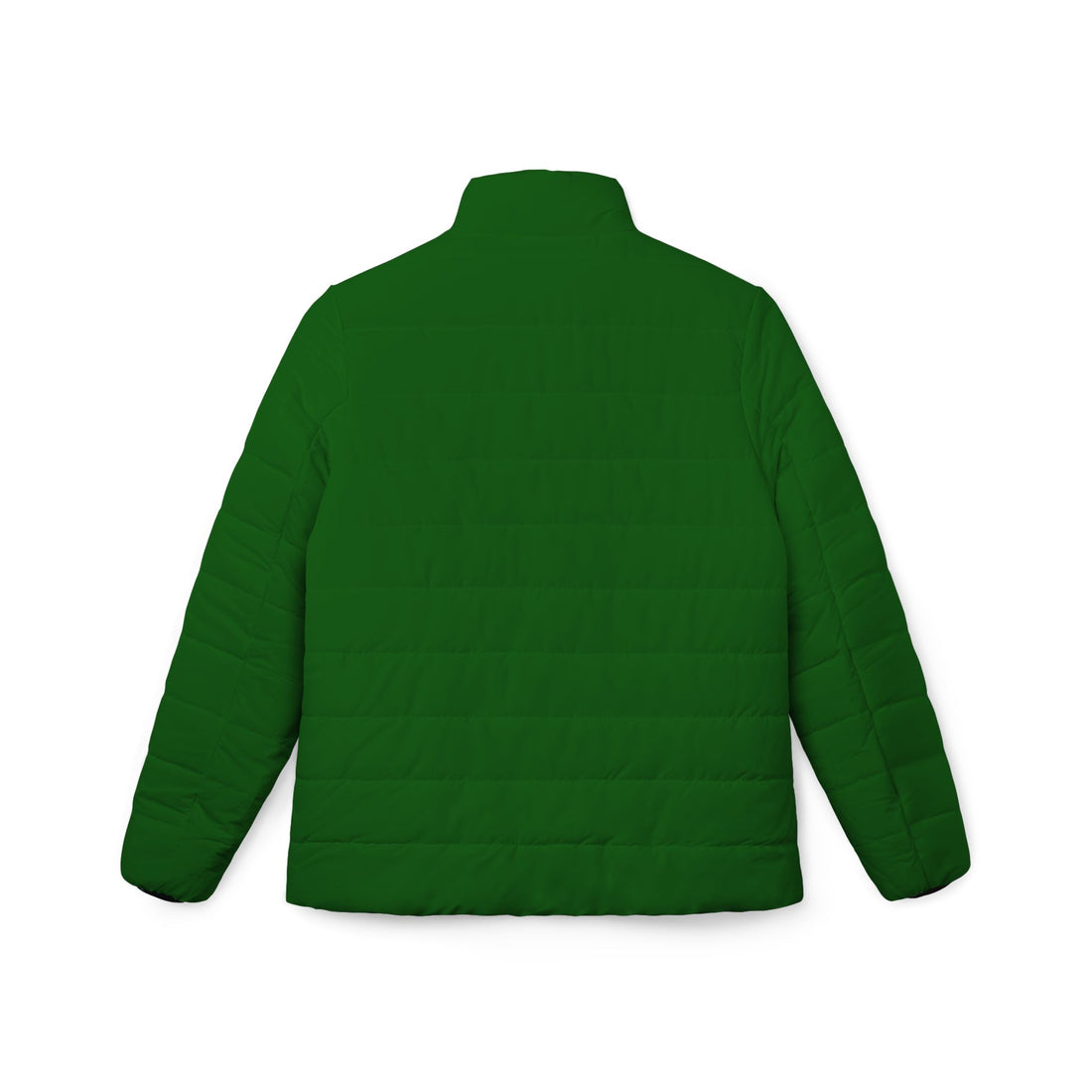 Green Puffer Coat | Vibrant Plain Green Insulated Puffer