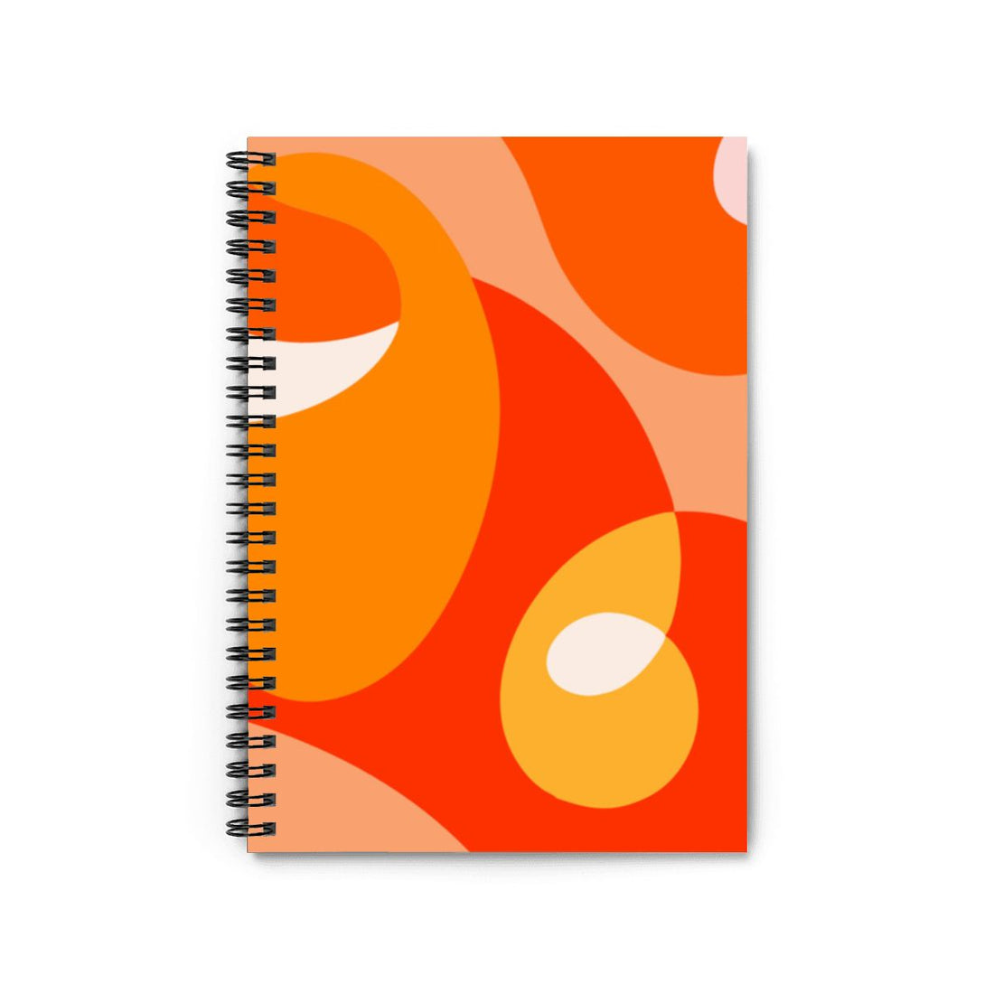 Orange Abstract Pattern A5 Spiral Notebook