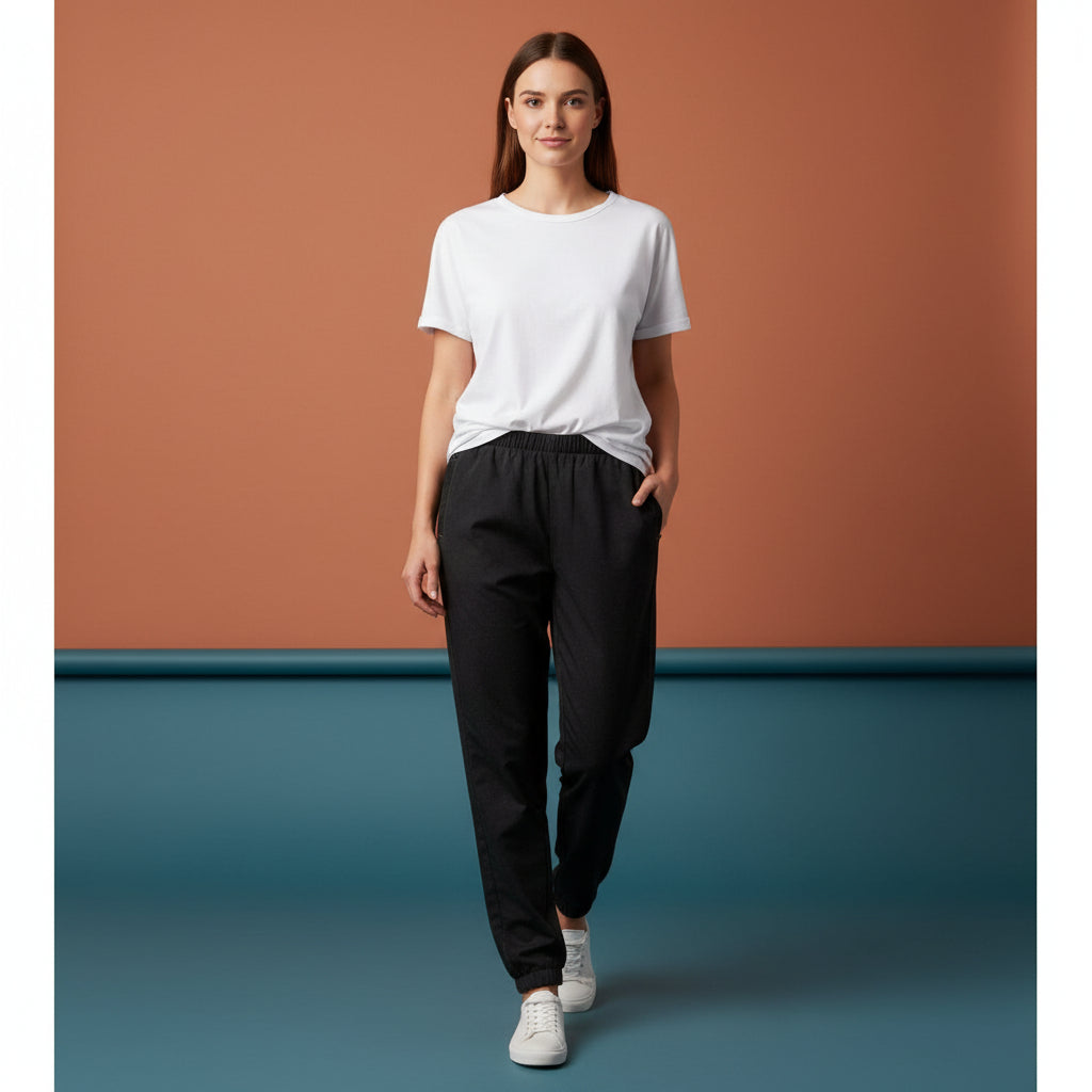 Black Track Pants | Unisex All-Over Print Streetwear Joggers