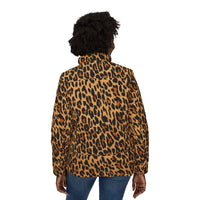 Puffer Coat Women | Chic Cheetah Print Insulated Outerwear