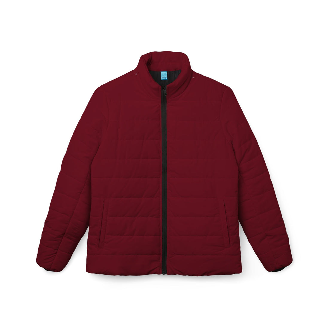 Burgundy Puffer Coat | Plain Deep Red Quilted Outerwear
