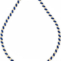 Viscountess Statement Tennis Necklace Sapphire Gold-2
