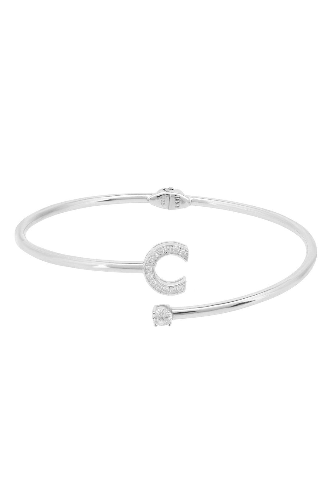 Initial Bangle Silver C-1