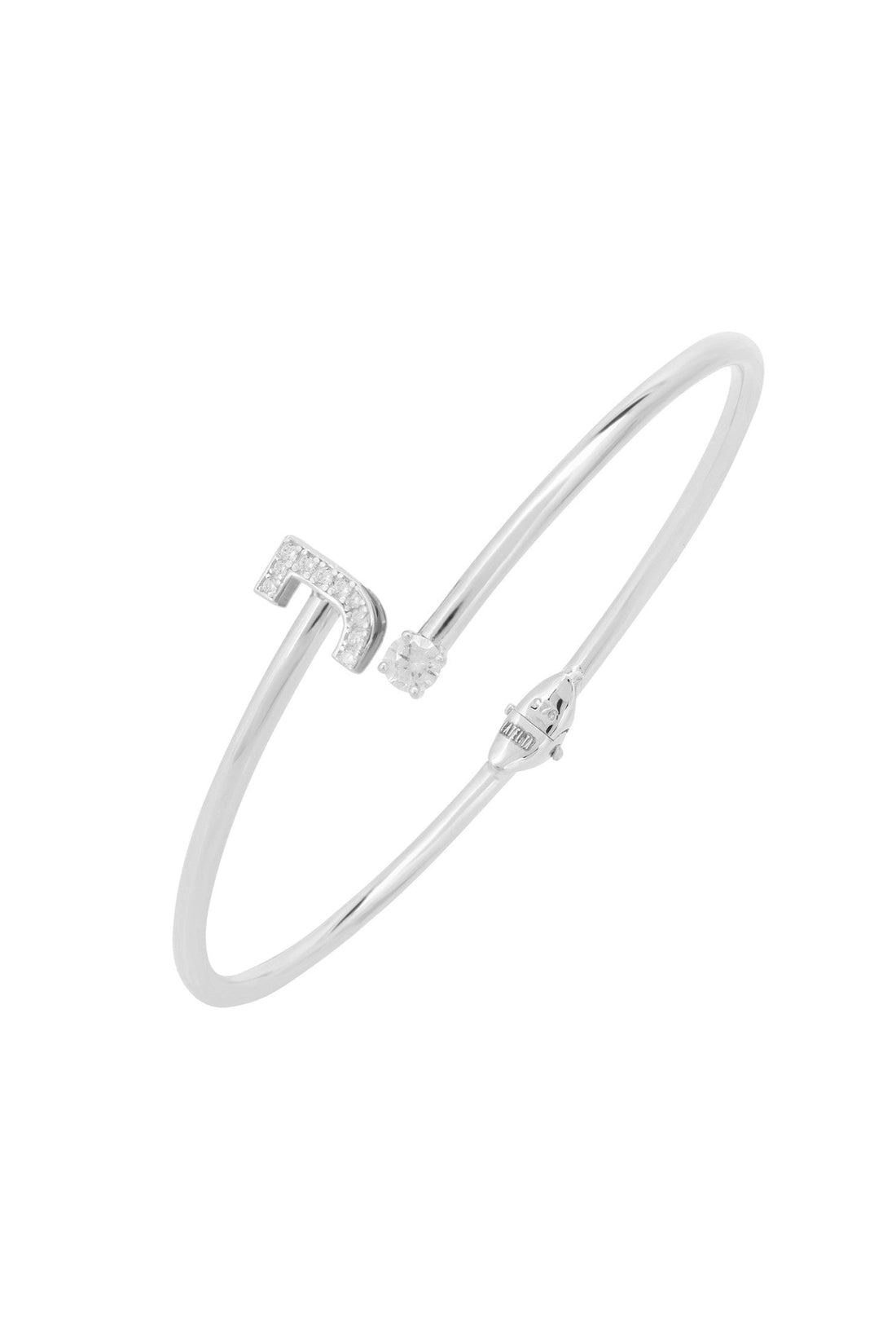Initial Bangle Silver J-0