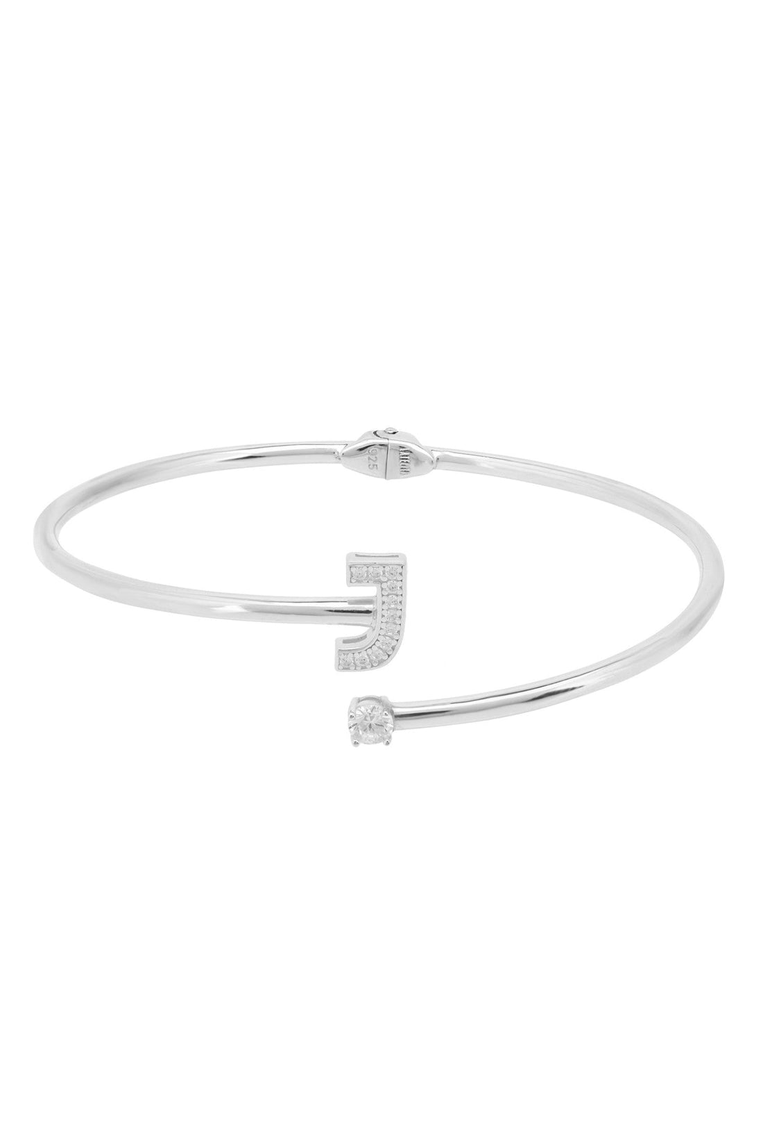 Initial Bangle Silver J-1