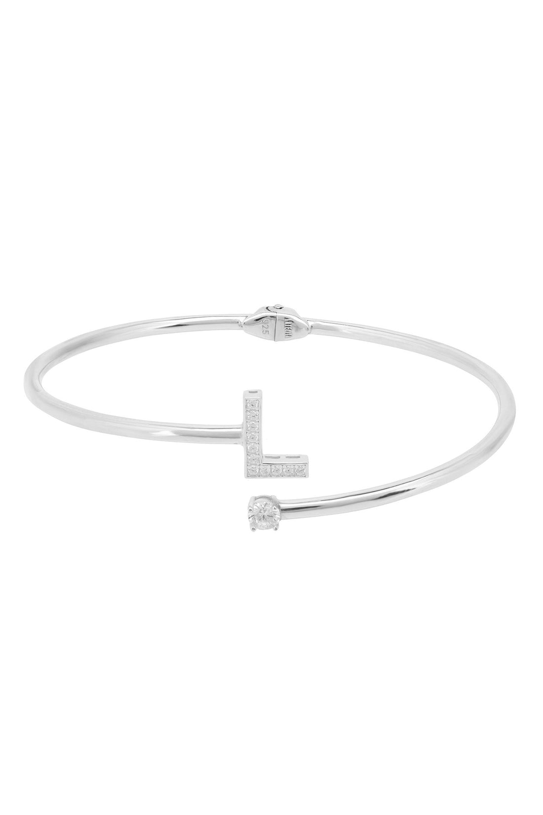 Initial Bangle Silver L-1