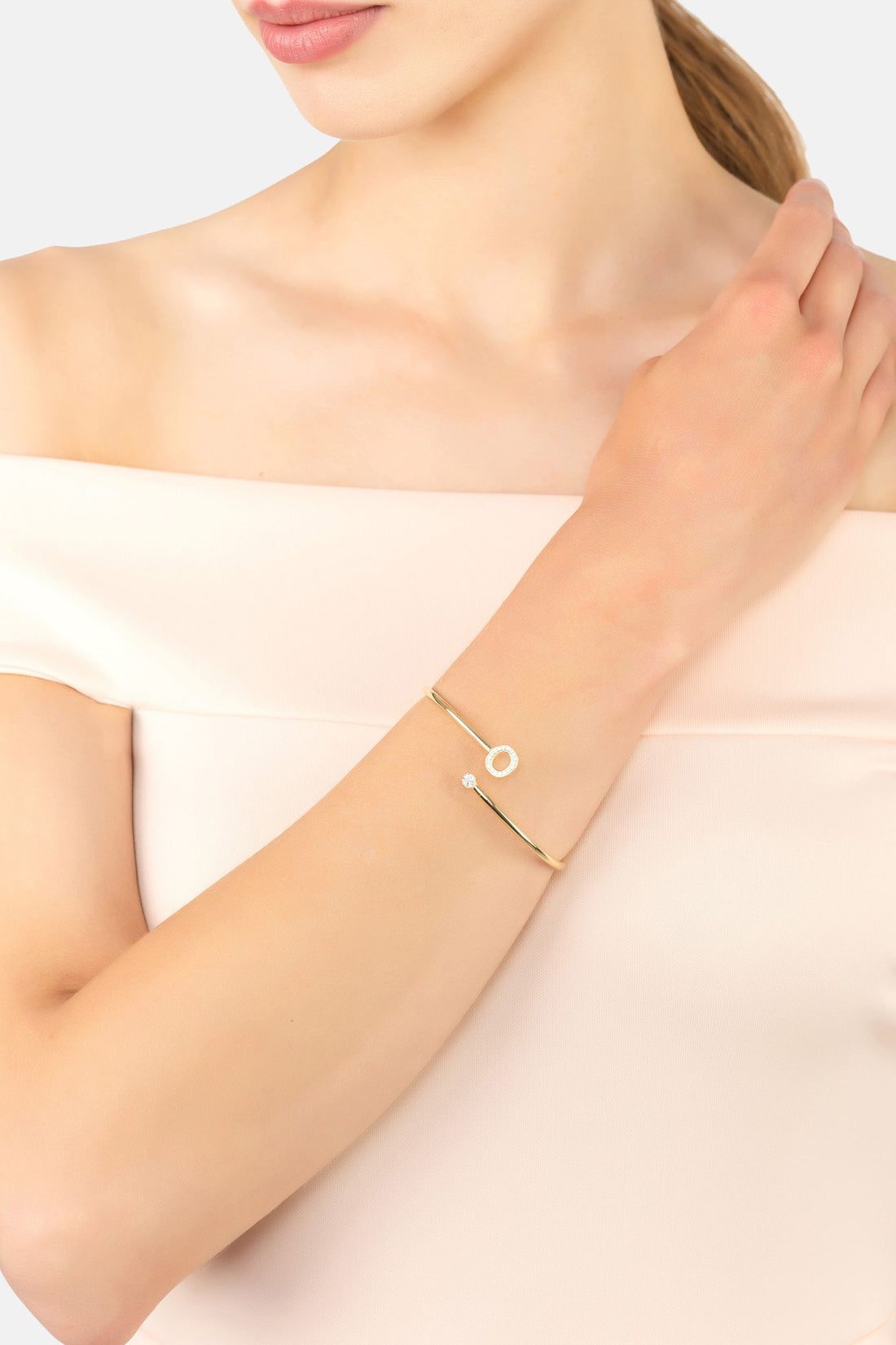Initial Bangle Silver O-2
