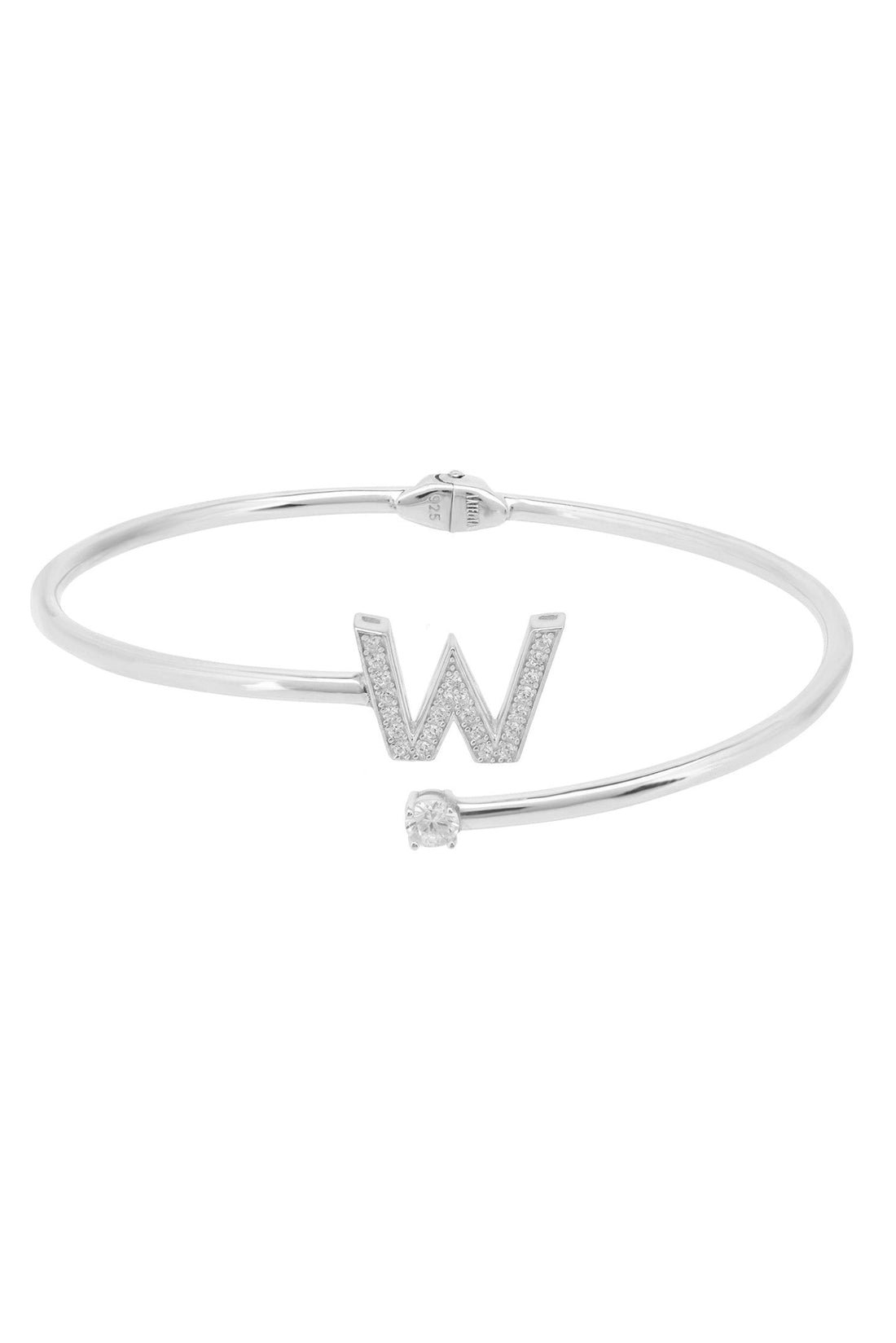 Initial Bangle Silver W-1