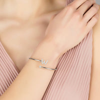 Initial Bangle Silver W-2
