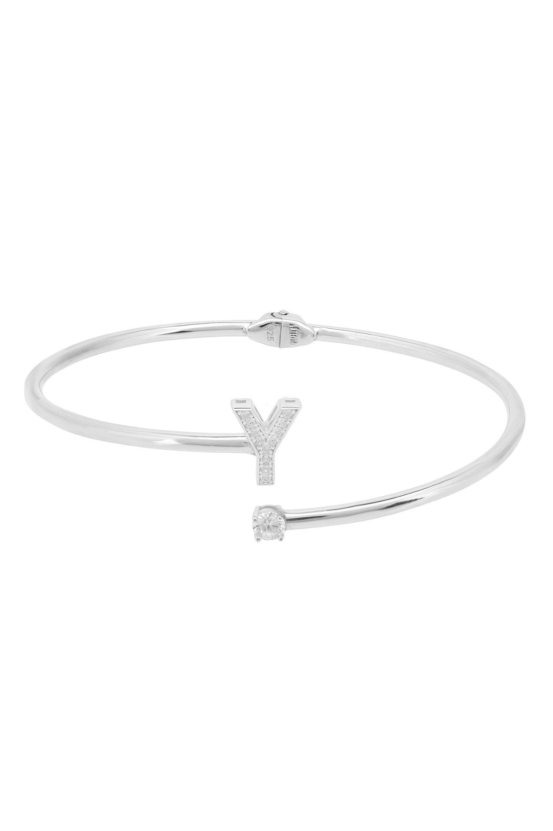 Initial Bangle Silver Y-1