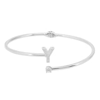 Initial Bangle Silver Y-1