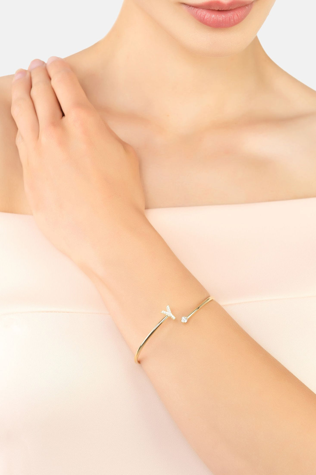 Initial Bangle Silver Y-2