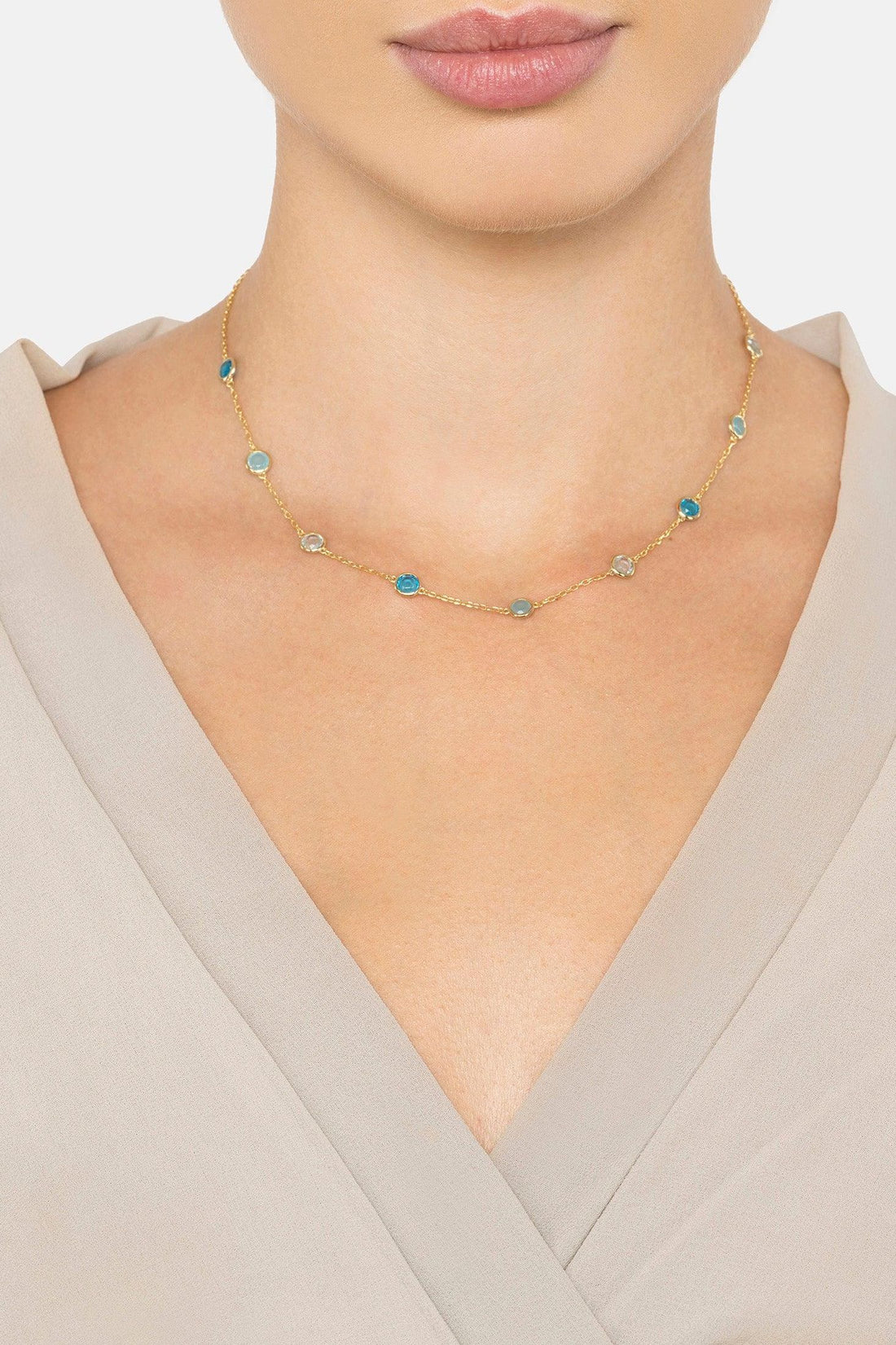 Sardinia Necklace Gold The Blues-1