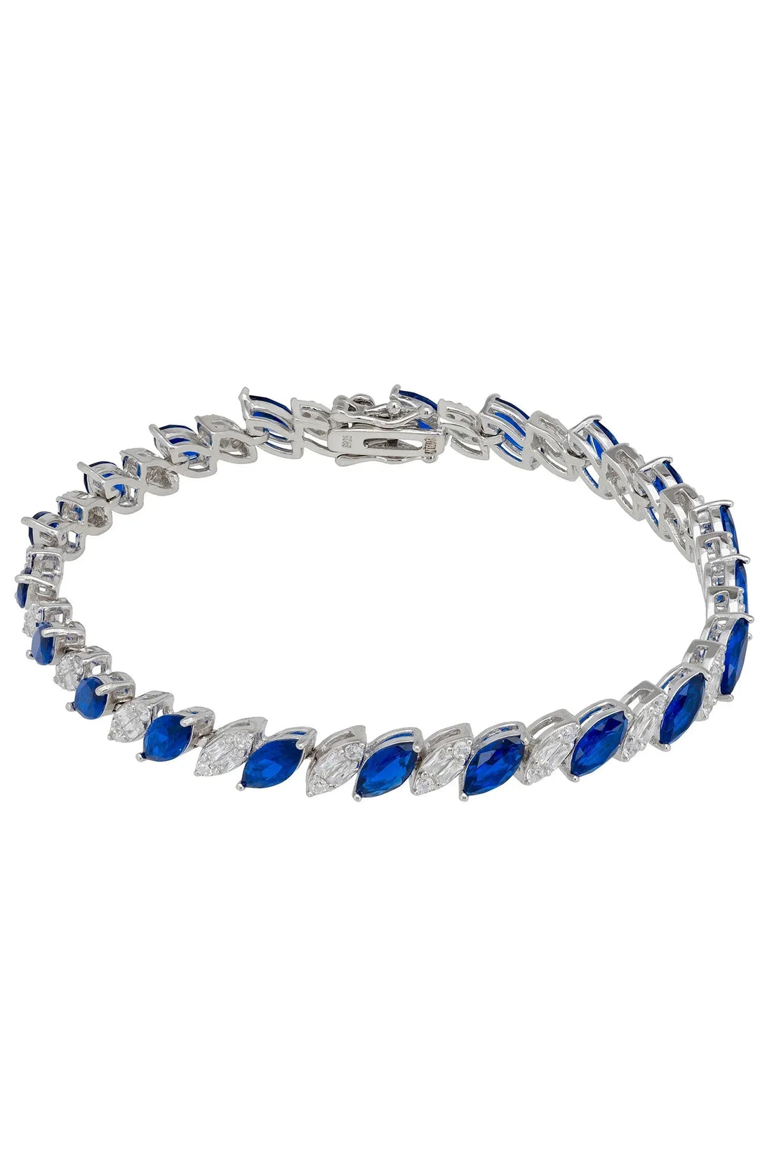 Viscountess Tennis Bracelet Sapphire Silver-0