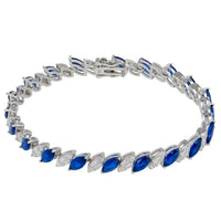 Viscountess Tennis Bracelet Sapphire Silver-0