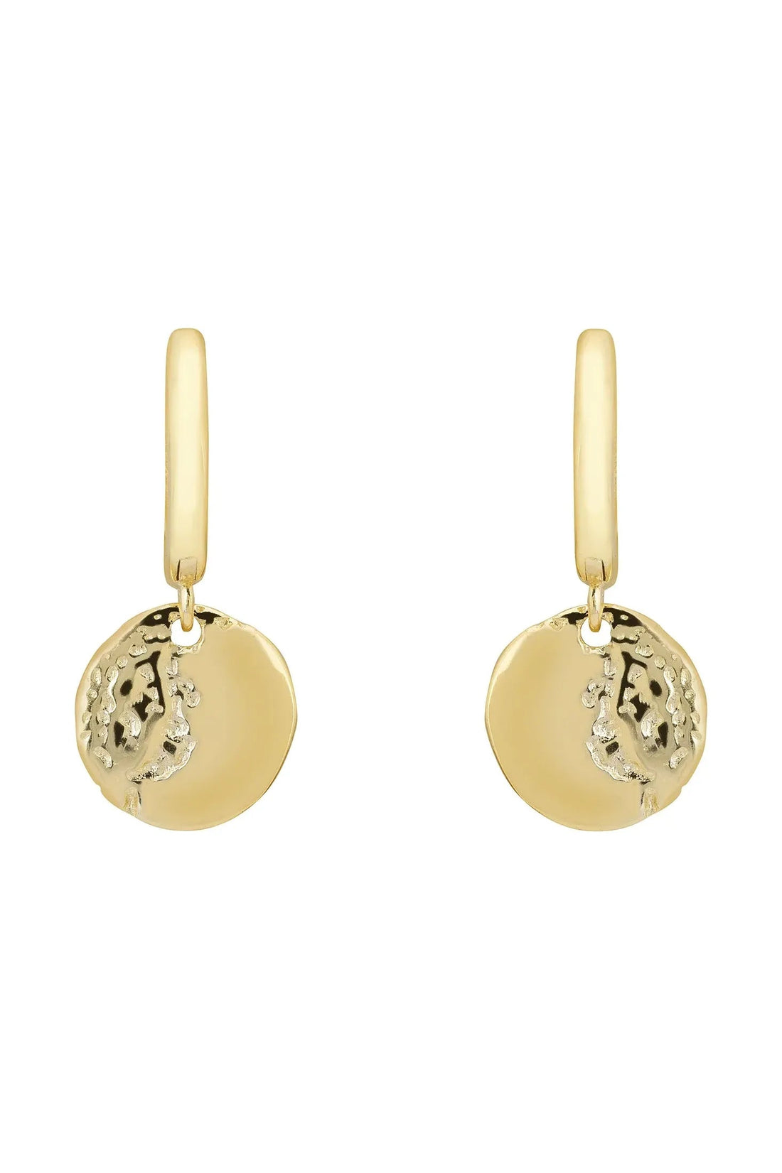 Lunar Moon Huggie Hoop Earrings Gold-0