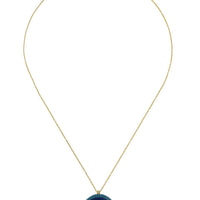 Evil Eye Pendant Necklace Large Blue Gold-2