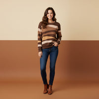 Chocolate Brown Sweater | Aesthetic Earth Tone Unisex Pullover