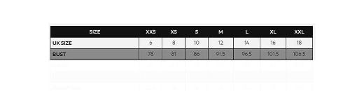 Size chart for the women&