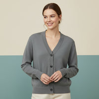 Grey Cardigan Sweater | Unisex Aesthetic Luxury Knit