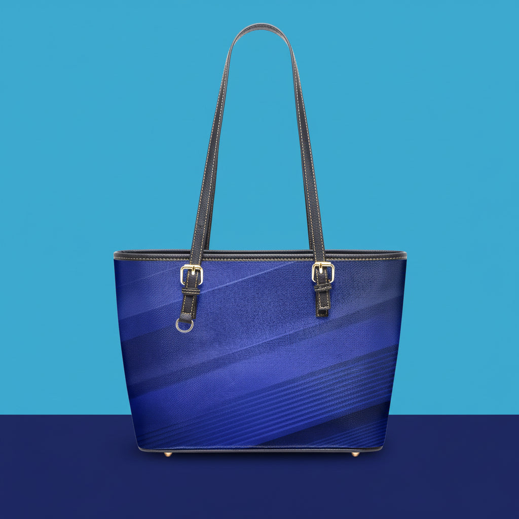 Royal Blue Tote Handbag | Blue Leather Handbag