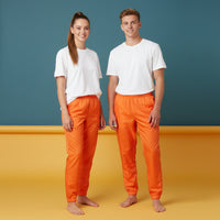 Track Pants Orange | Unisex All-Over Print Streetwear Joggers