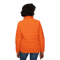 Orange Puffer Coat | Vibrant Plain Orange Padded Coat