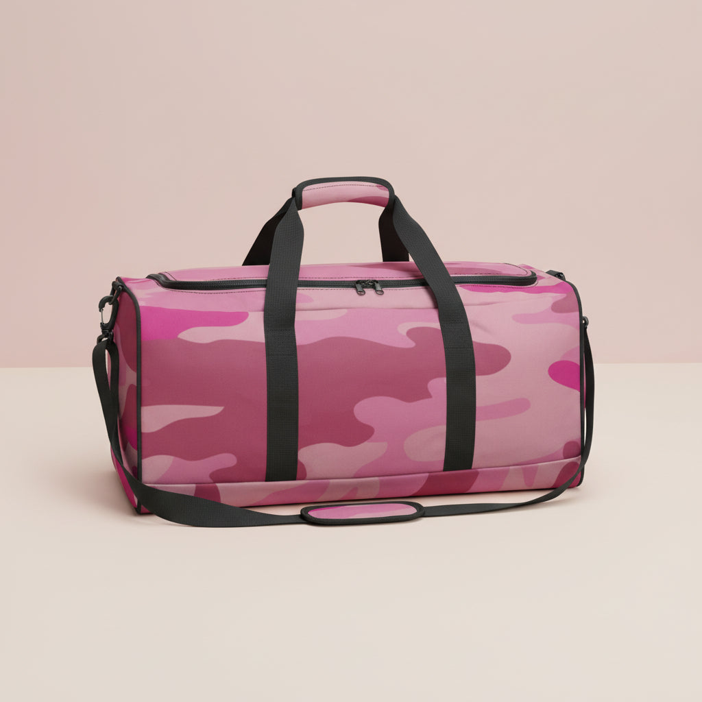 Camo Duffle Bag | Pink Large Travel & Gym Bag