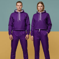 Windbreaker Purple | Women's Cropped Pullover Hooded Jacket