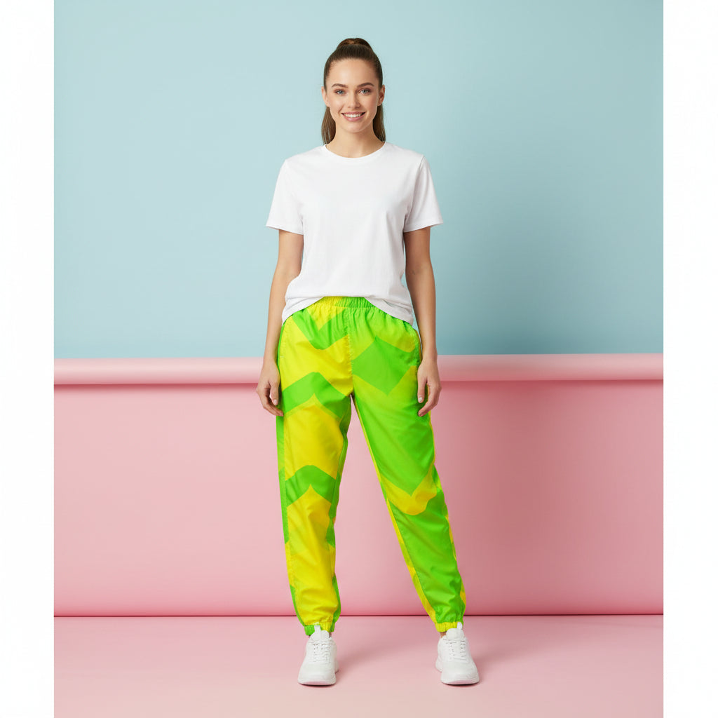 Green Track Pants | Unisex Lightweight Streetwear Joggers