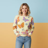Butterfly Graphic Sweater | Aesthetic Nature Pattern Unisex Pullover