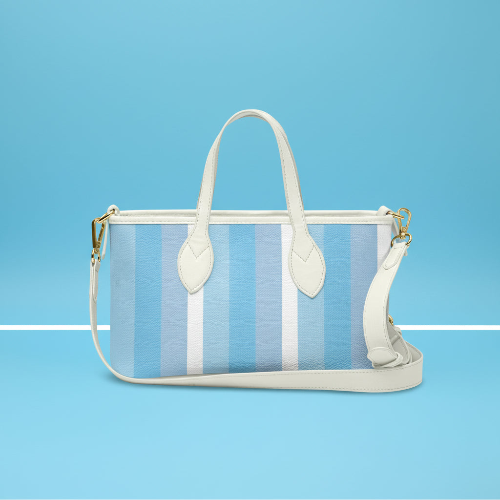 Blue And White Striped Handbags | Blue Mini Handbag