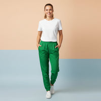 Dark Green Track Pants | Unisex All-Over Print Streetwear Joggers