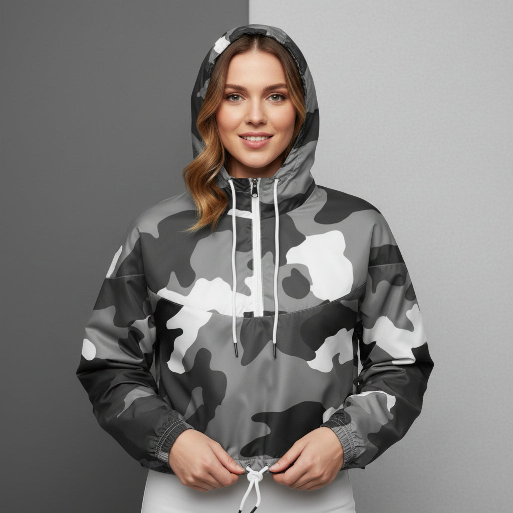 Camouflage Cropped Jacket | Women&