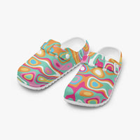 Women's Multi Colour Abstract Patterned EVA Clogs